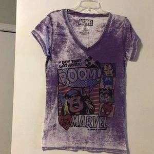Marvel Purple Faded Graphic Tee